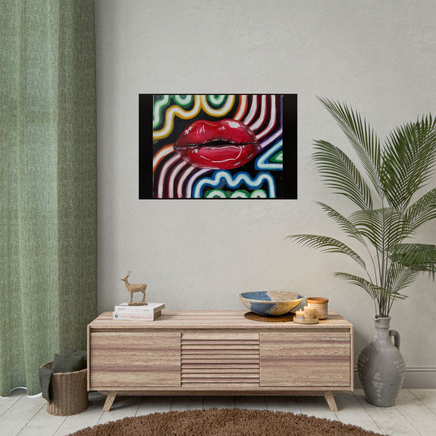 “Kiss Under the Neon” Poster Print