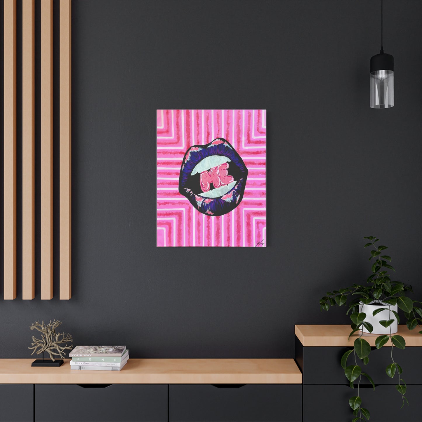 “Bite Me” Stretched Canvas Print