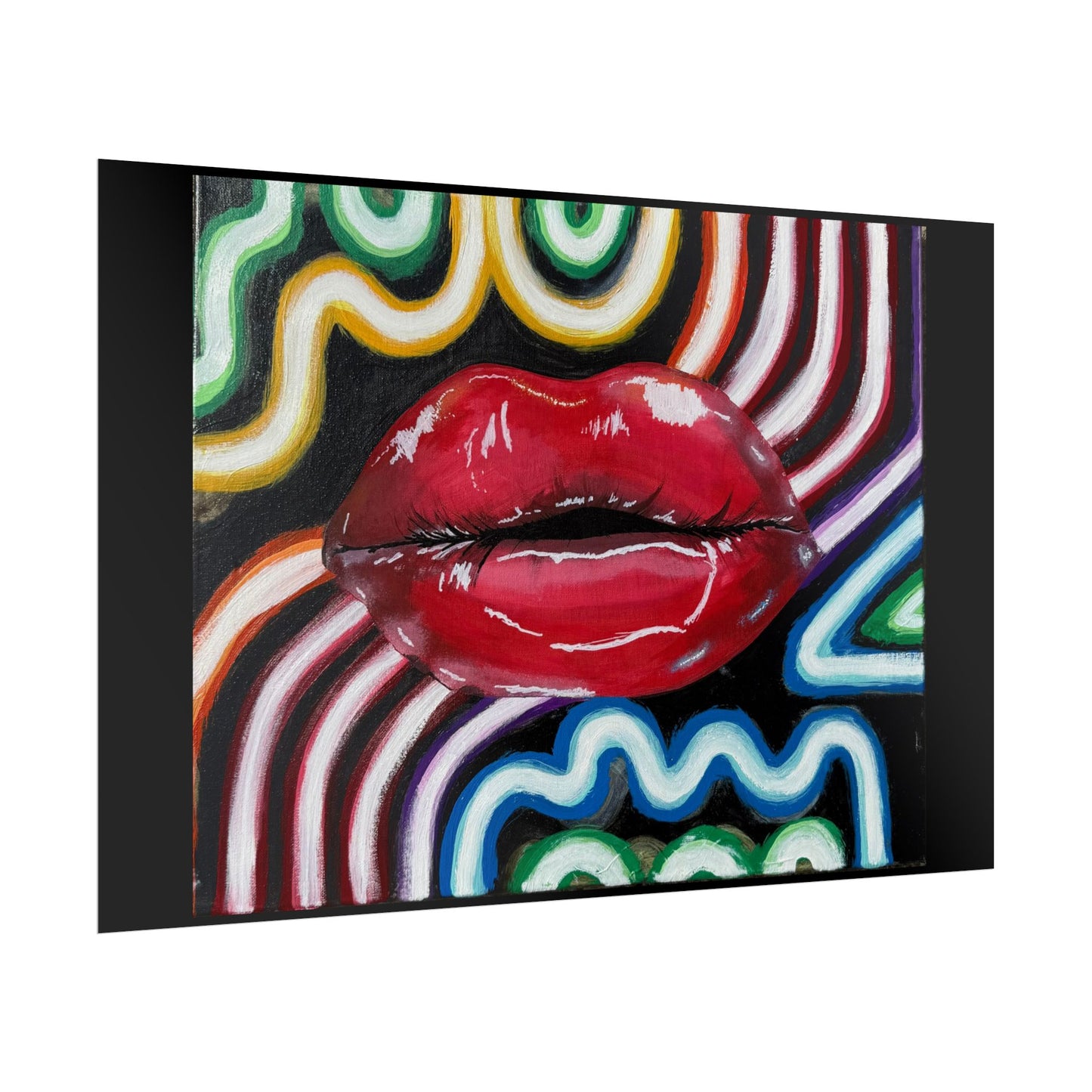 “Kiss Under the Neon” Poster Print