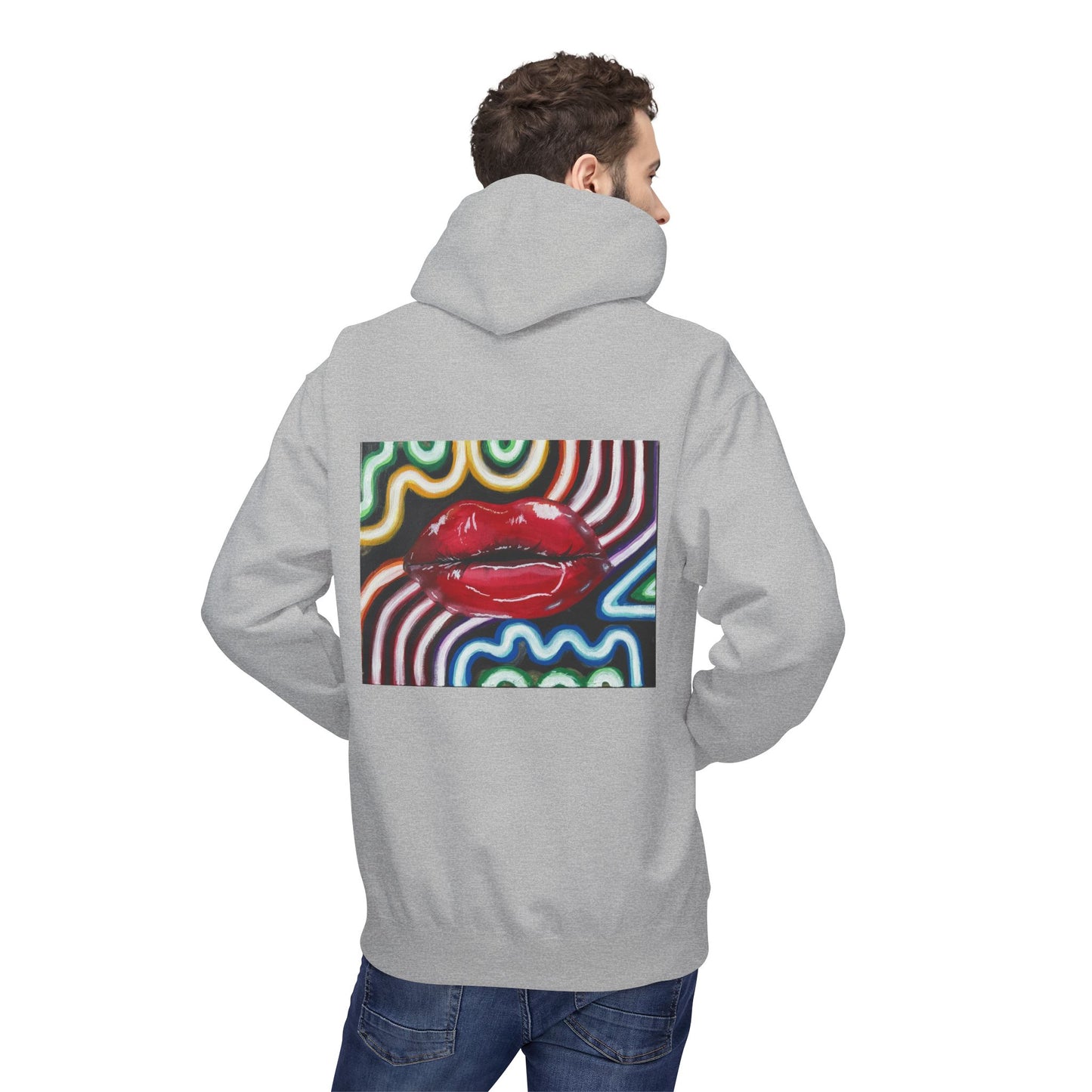 “Kiss Under the Neon” Unisex Hoodie