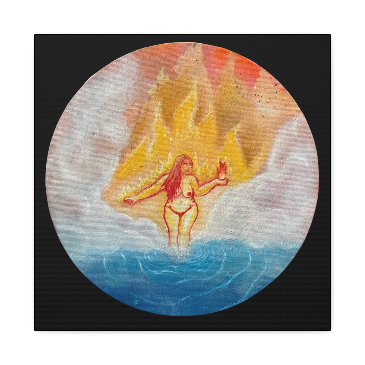 “Fire Goddess” Stretched Canvas Print