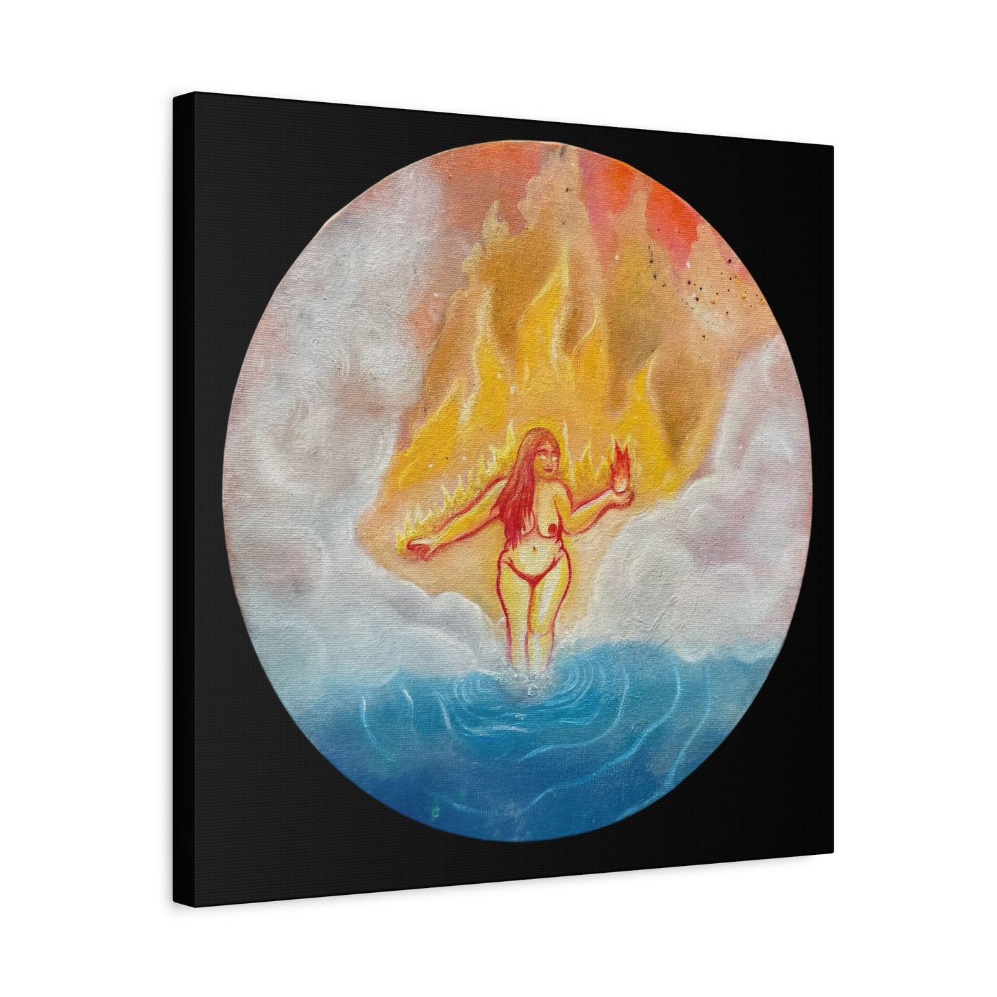 “Fire Goddess” Stretched Canvas Print