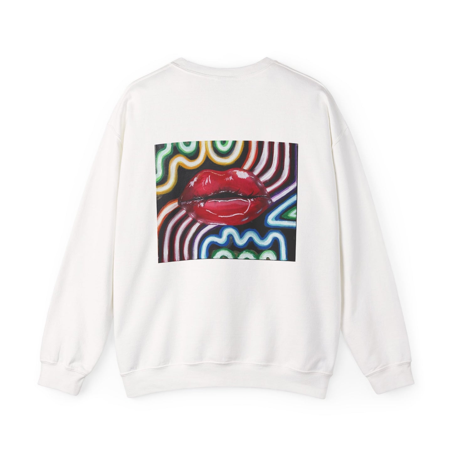 “Kiss Under the Neon” Unisex Crewneck Sweatshirt