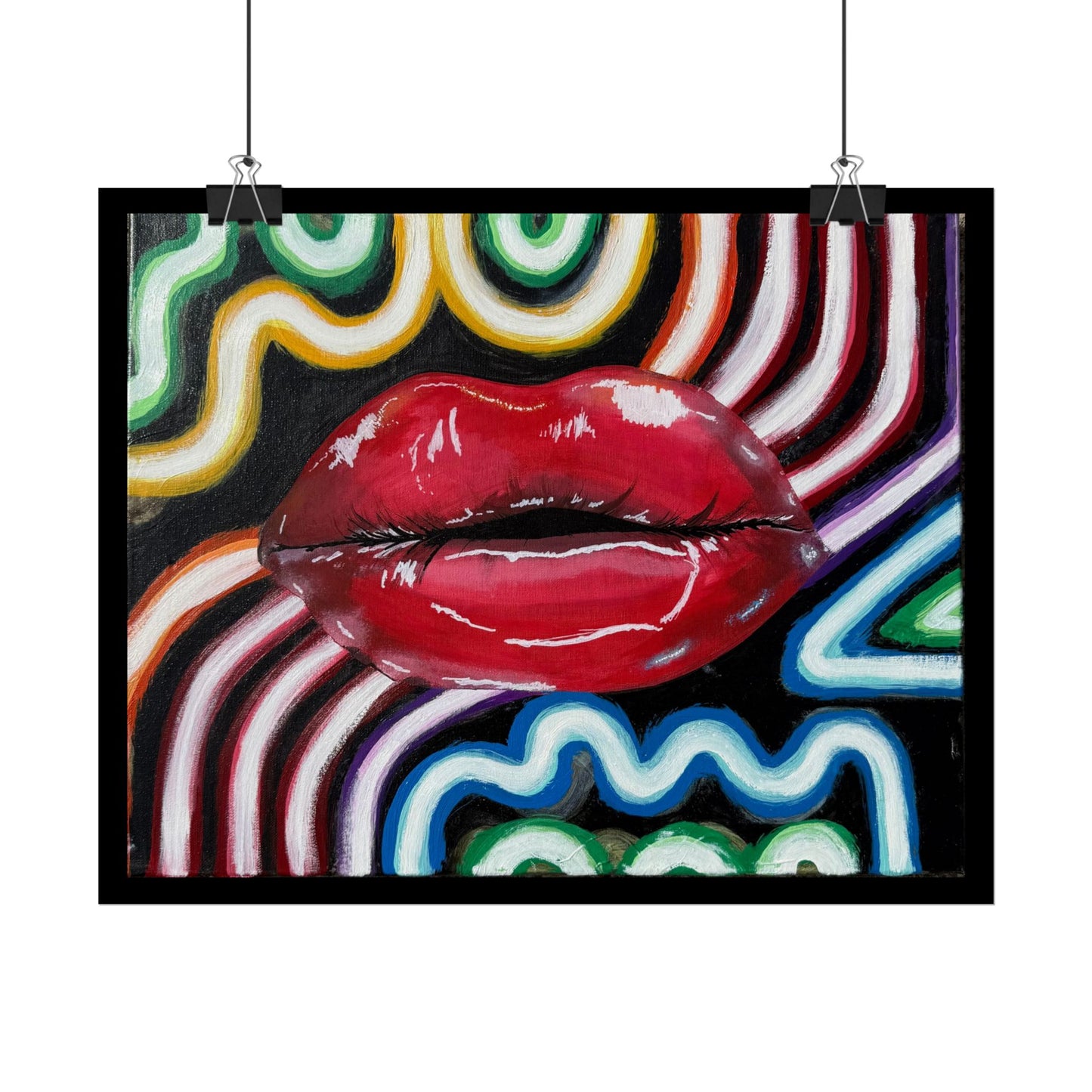 “Kiss Under the Neon” Poster Print