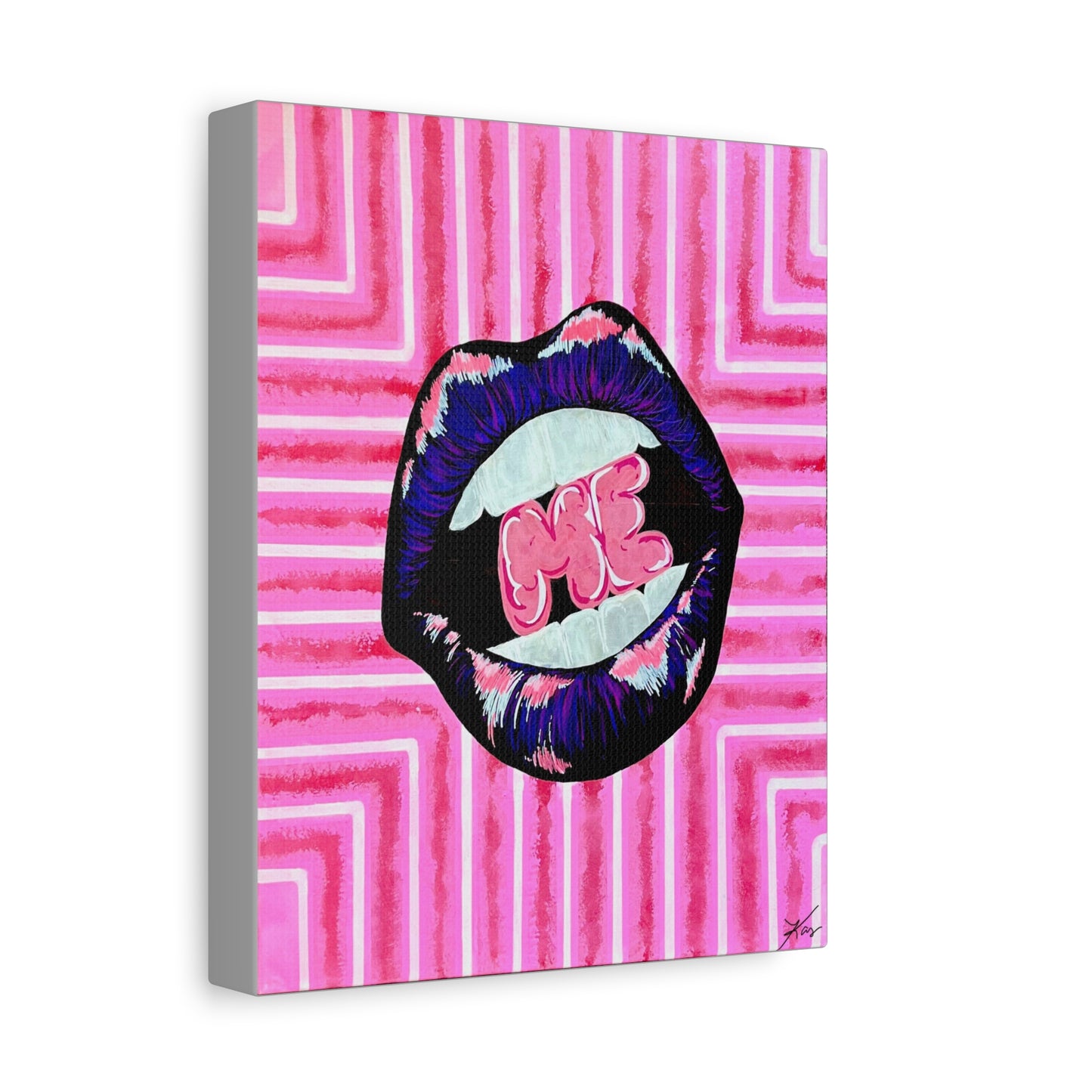 “Bite Me” Stretched Canvas Print