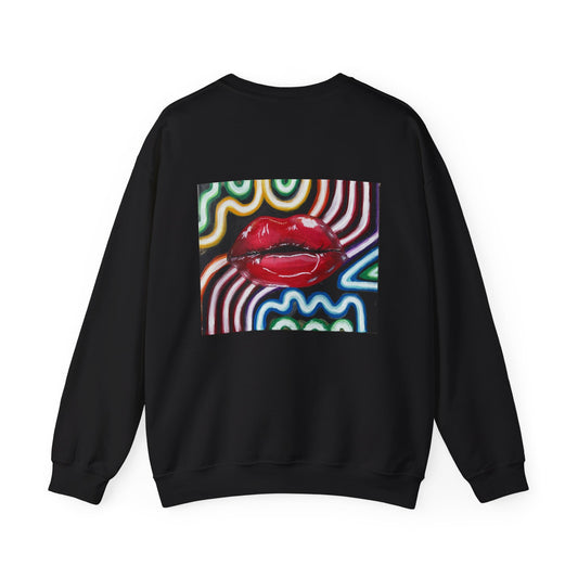 “Kiss Under the Neon” Unisex Crewneck Sweatshirt