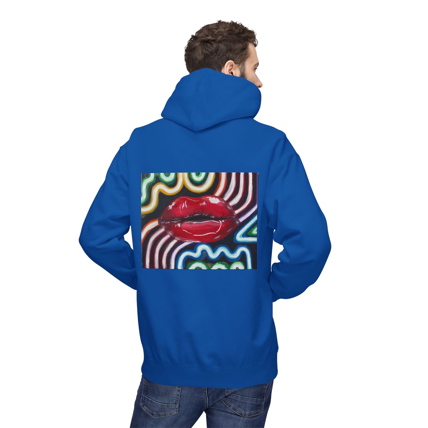 “Kiss Under the Neon” Unisex Hoodie
