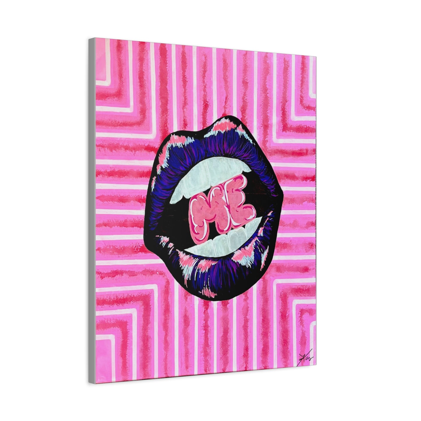 “Bite Me” Stretched Canvas Print