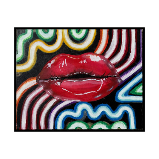 “Kiss Under the Neon” Poster Print