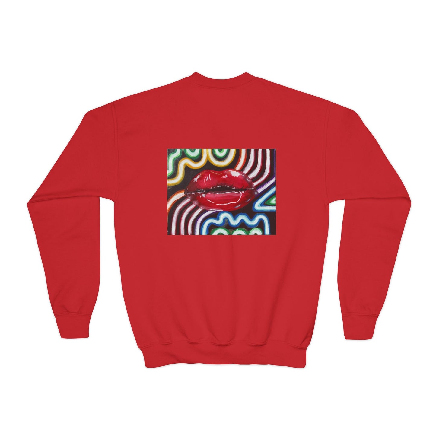 “Kiss Under the Neon” Kids Crewneck Sweater