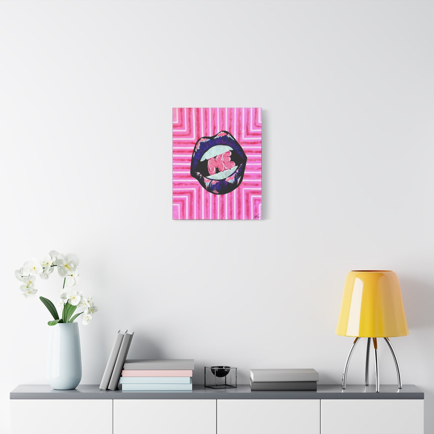 “Bite Me” Stretched Canvas Print