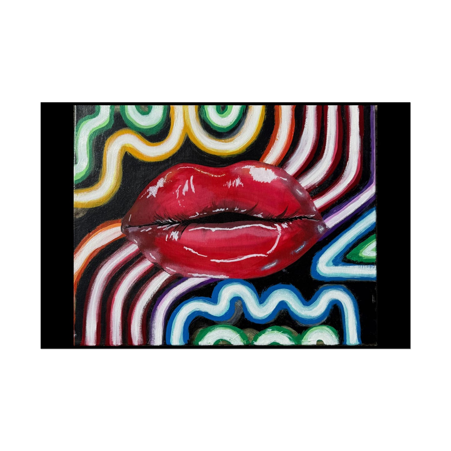 “Kiss Under the Neon” Poster Print