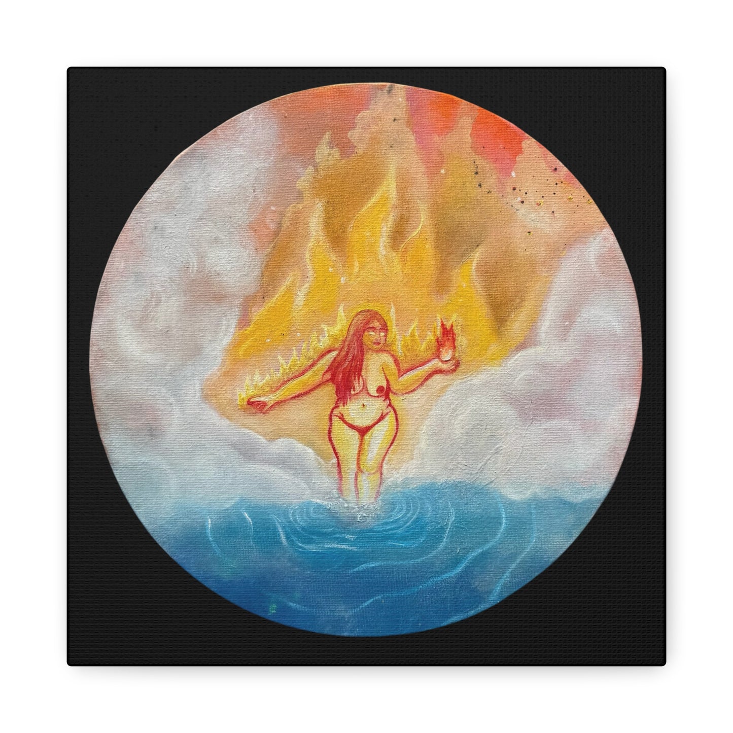 “Fire Goddess” Stretched Canvas Print