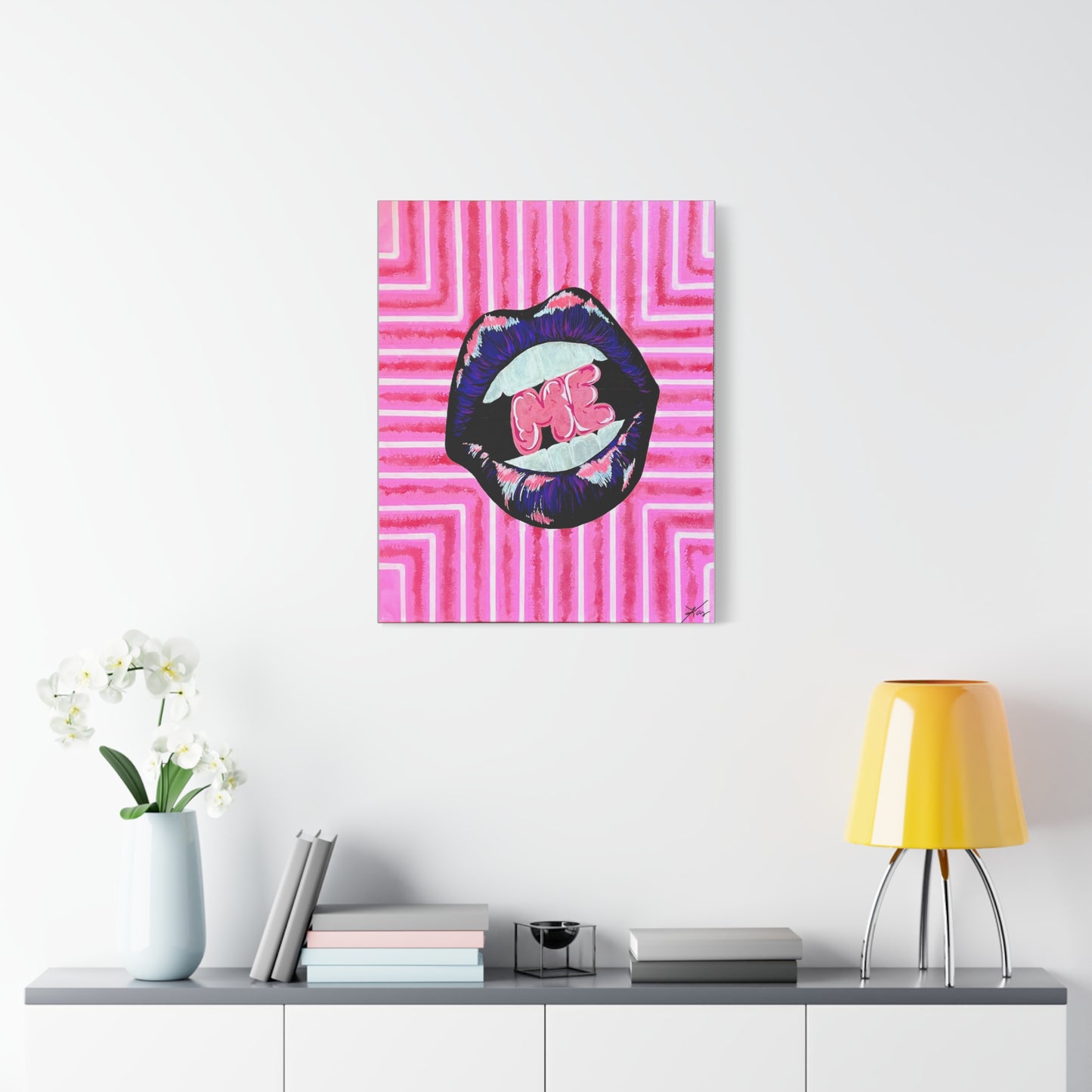 “Bite Me” Stretched Canvas Print