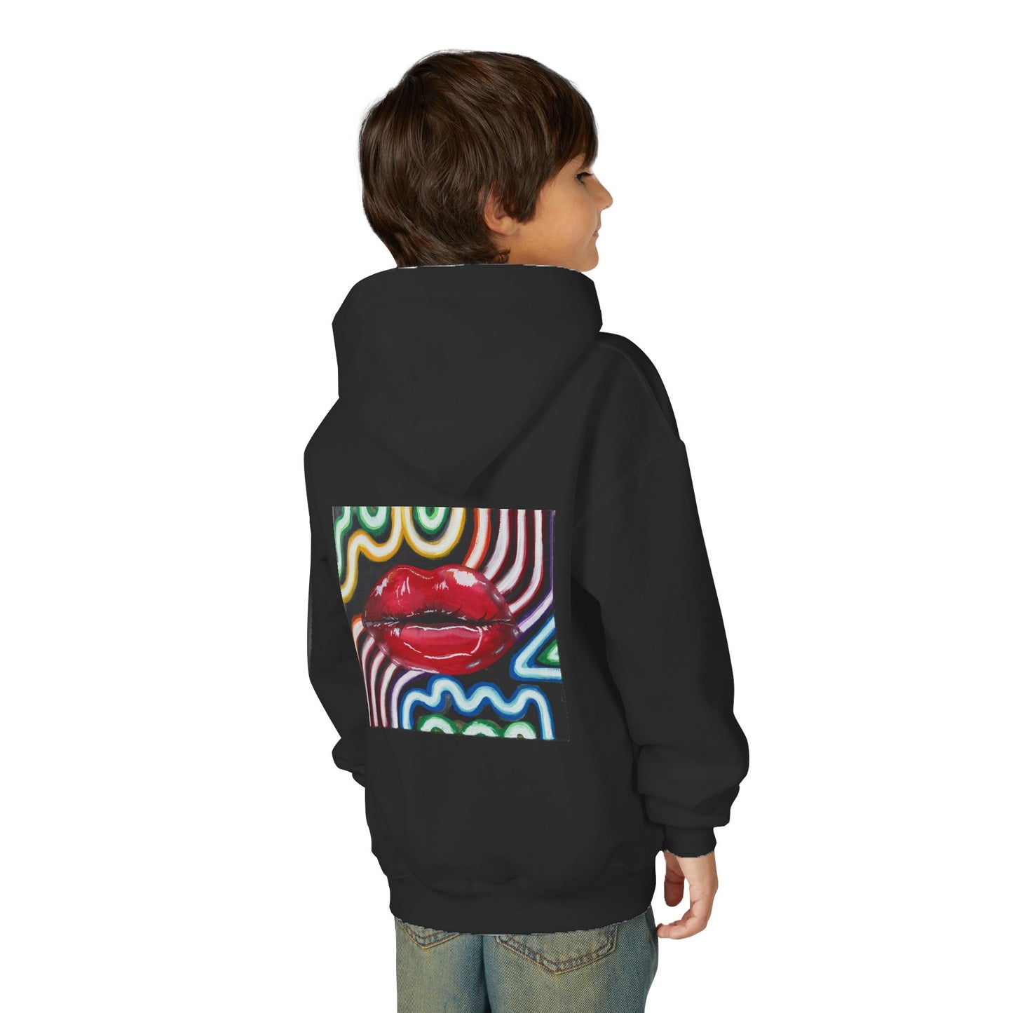 “Kiss Under the Neon” Kids Hoodie