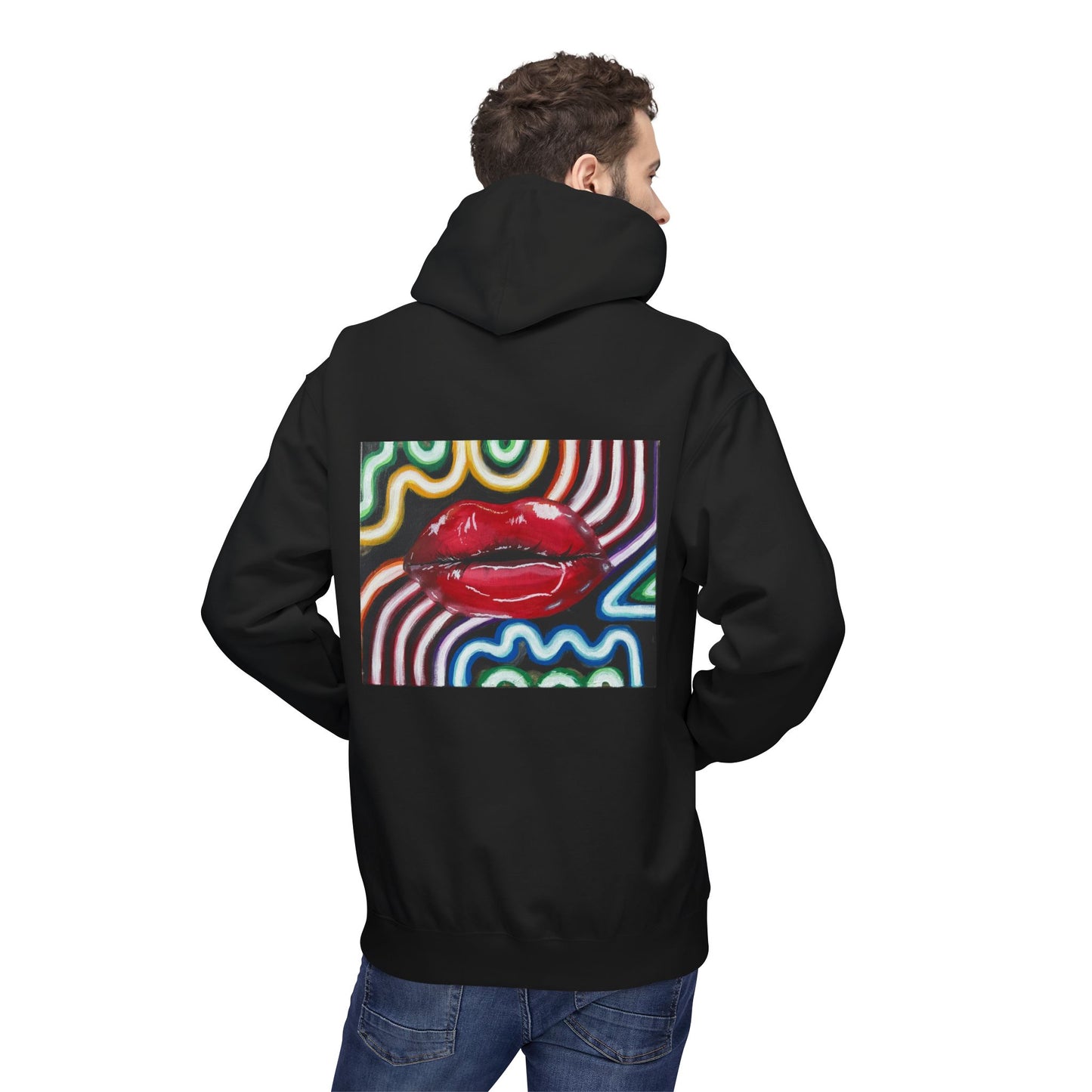 “Kiss Under the Neon” Unisex Hoodie