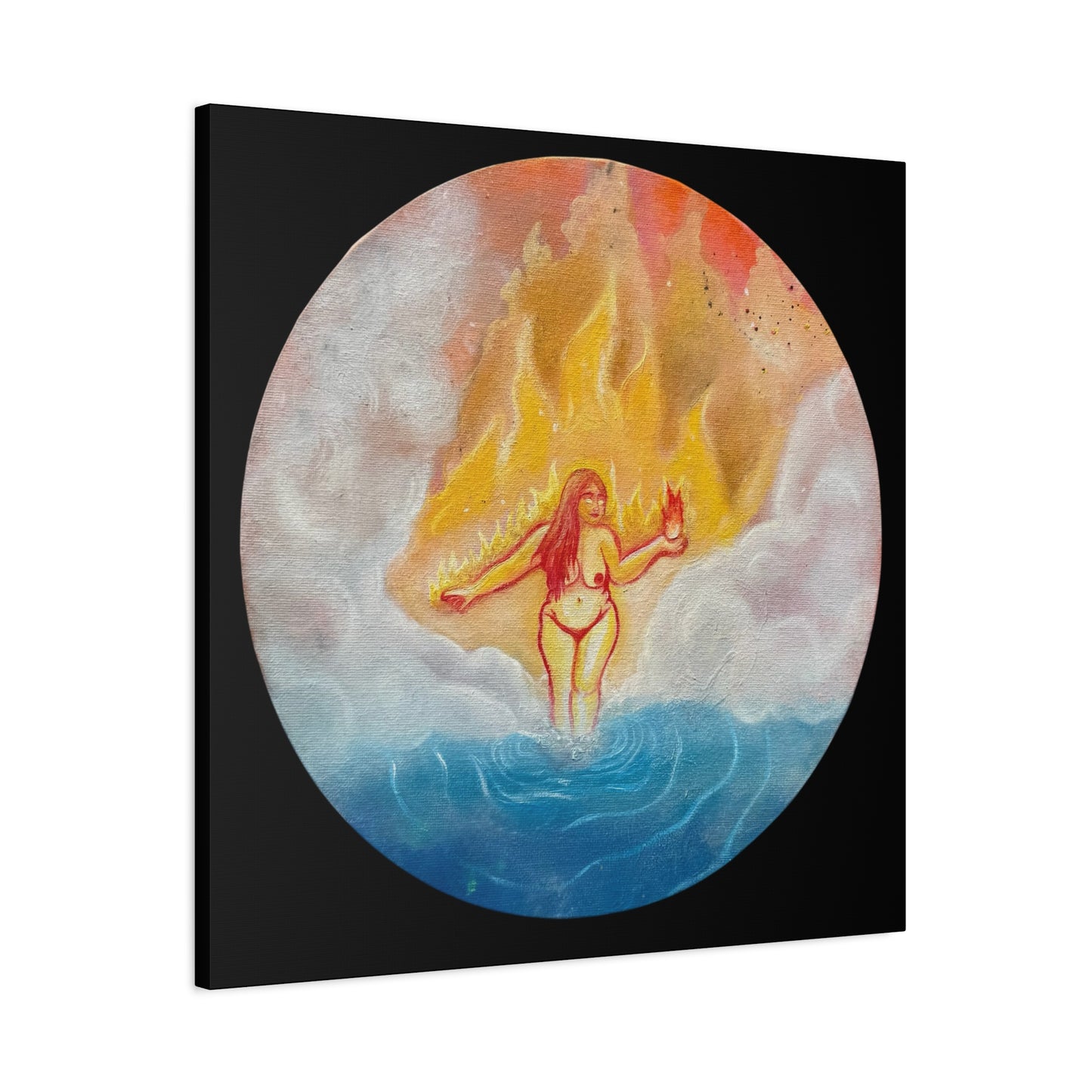 “Fire Goddess” Stretched Canvas Print