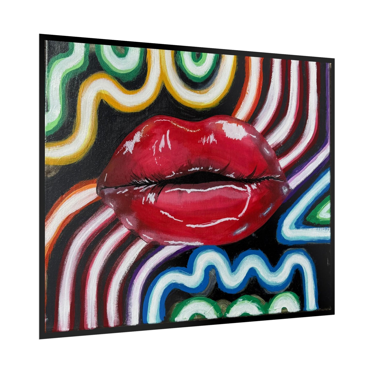 “Kiss Under the Neon” Poster Print