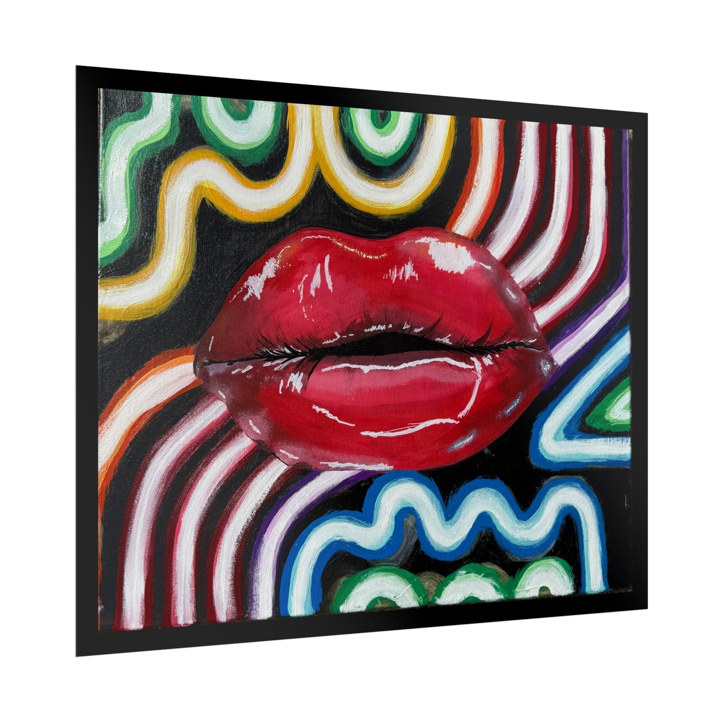 “Kiss Under the Neon” Poster Print