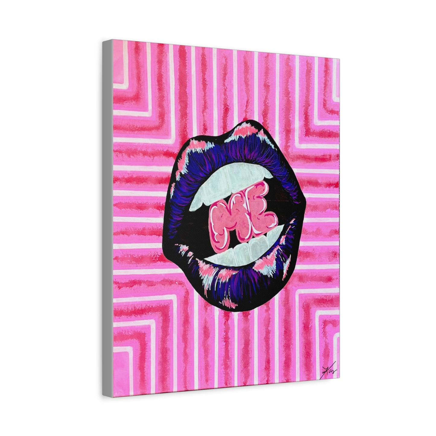 “Bite Me” Stretched Canvas Print