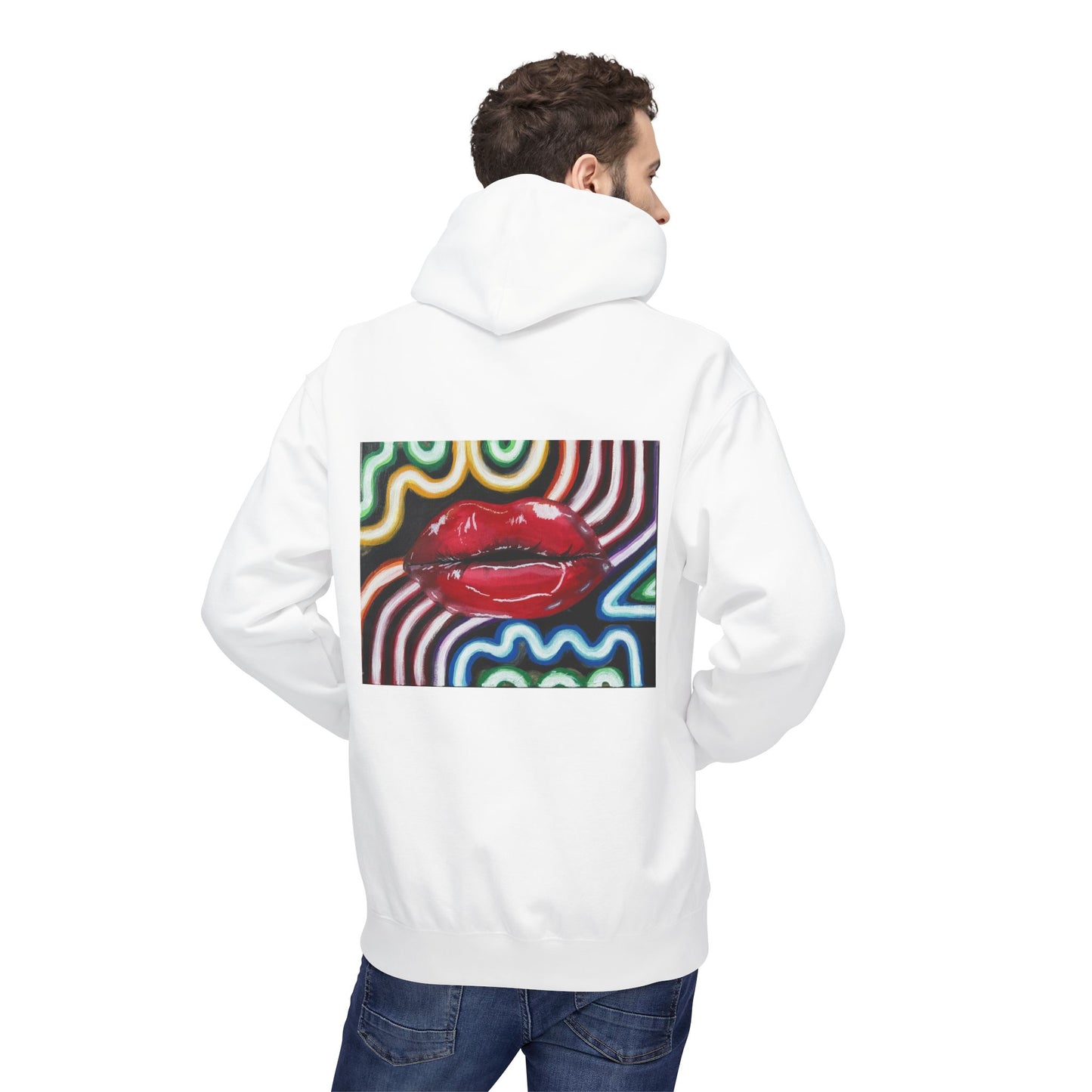 “Kiss Under the Neon” Unisex Hoodie