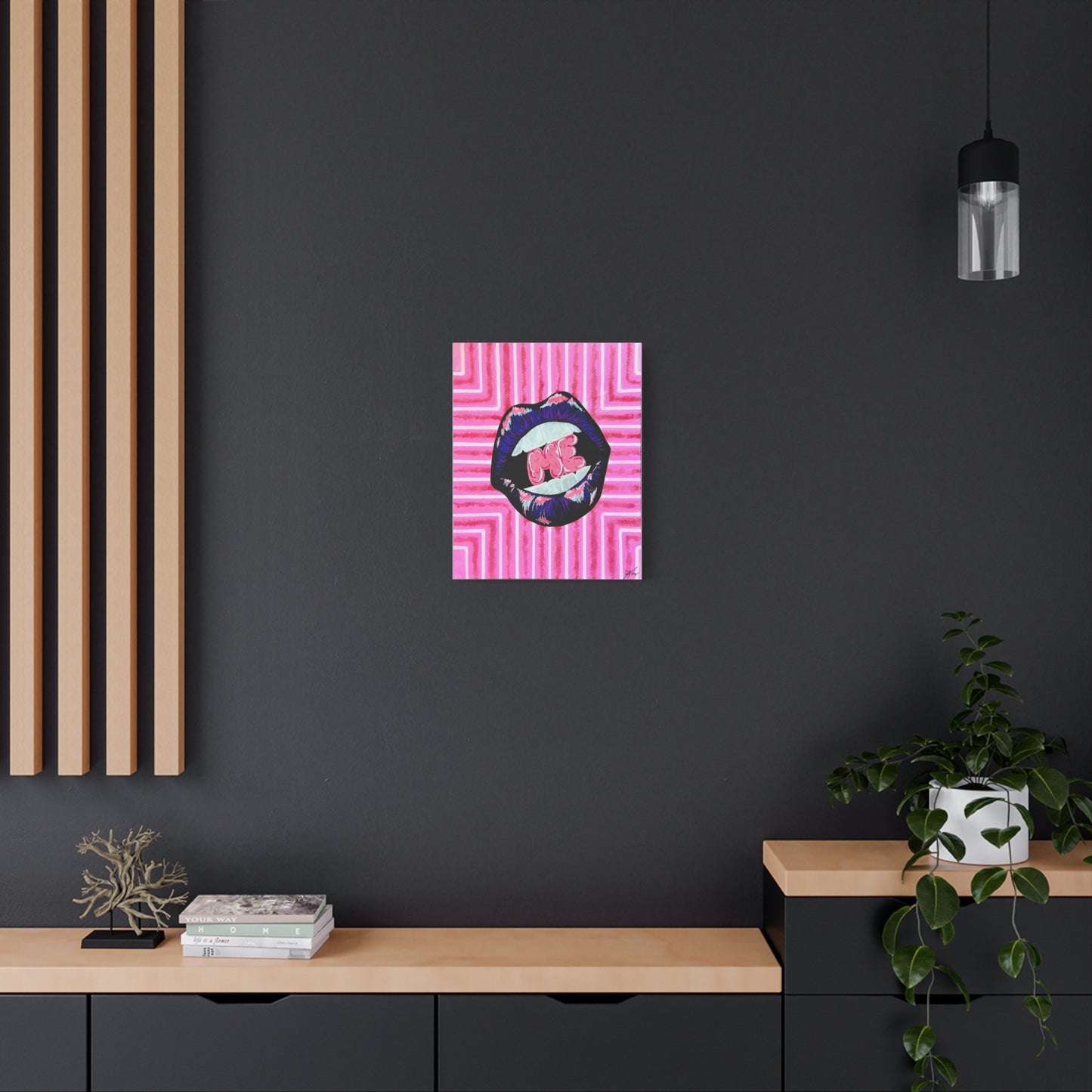 “Bite Me” Stretched Canvas Print
