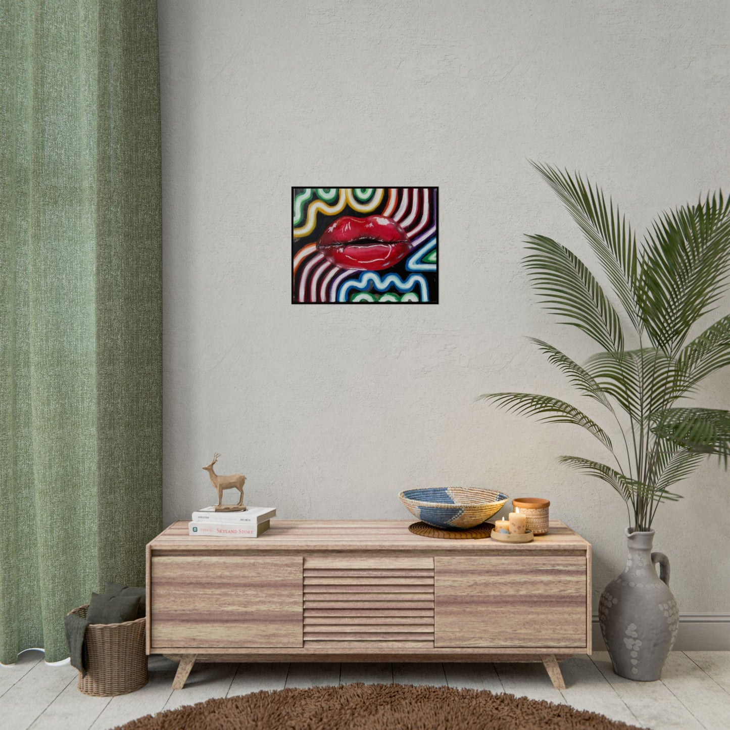 “Kiss Under the Neon” Poster Print