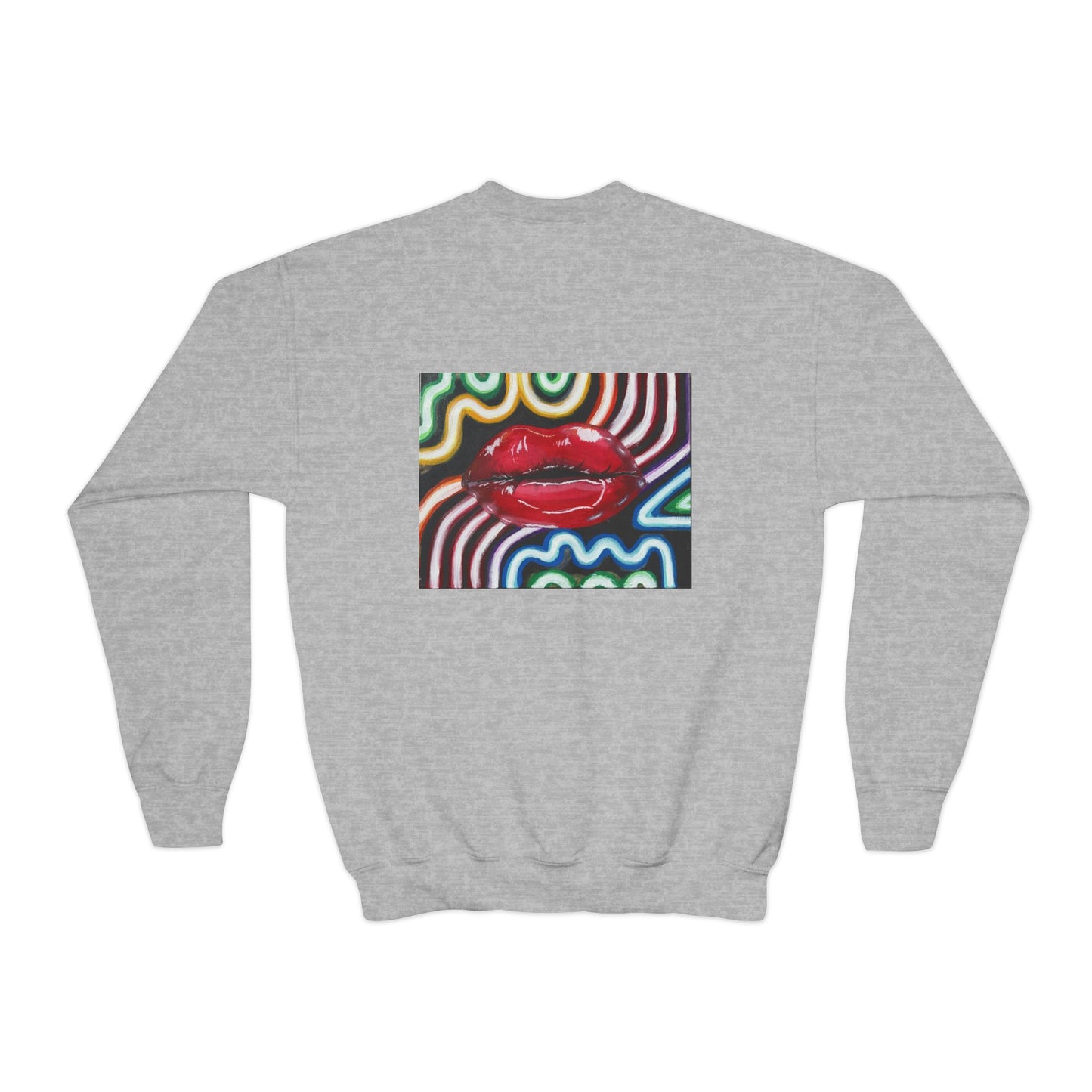“Kiss Under the Neon” Kids Crewneck Sweater