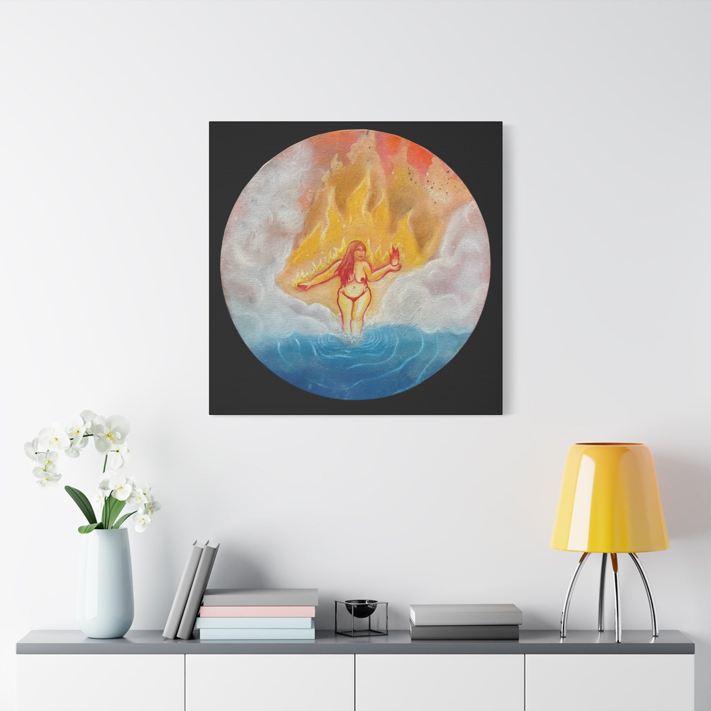 “Fire Goddess” Stretched Canvas Print