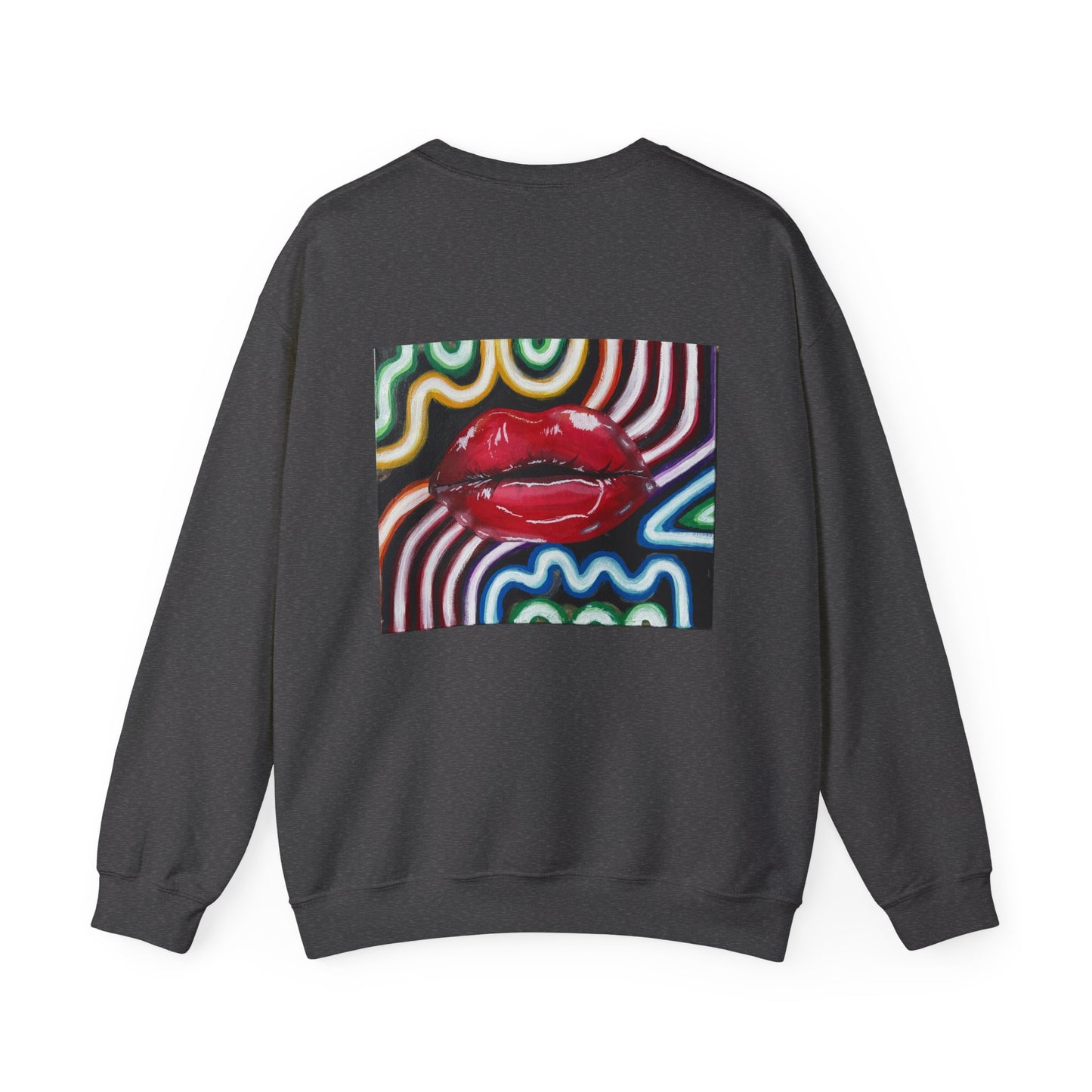 “Kiss Under the Neon” Unisex Crewneck Sweatshirt