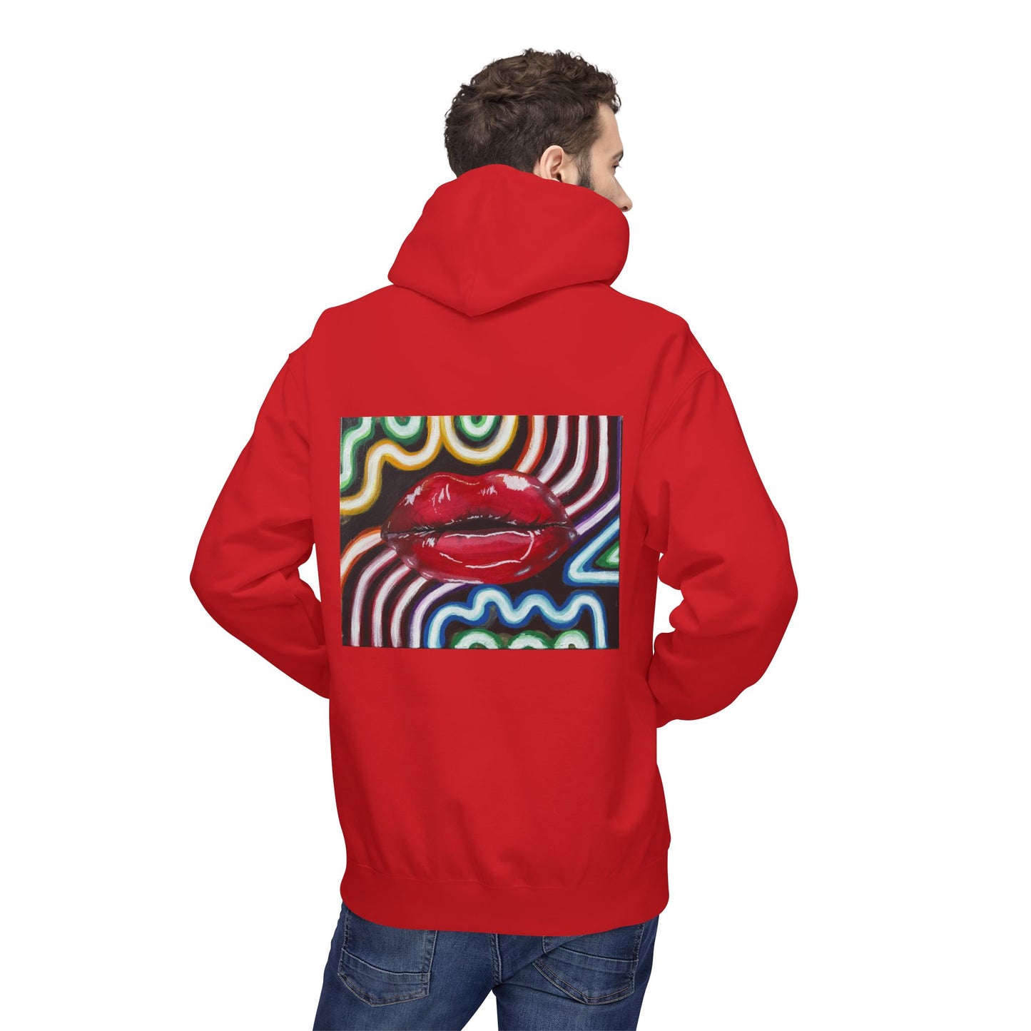 “Kiss Under the Neon” Unisex Hoodie